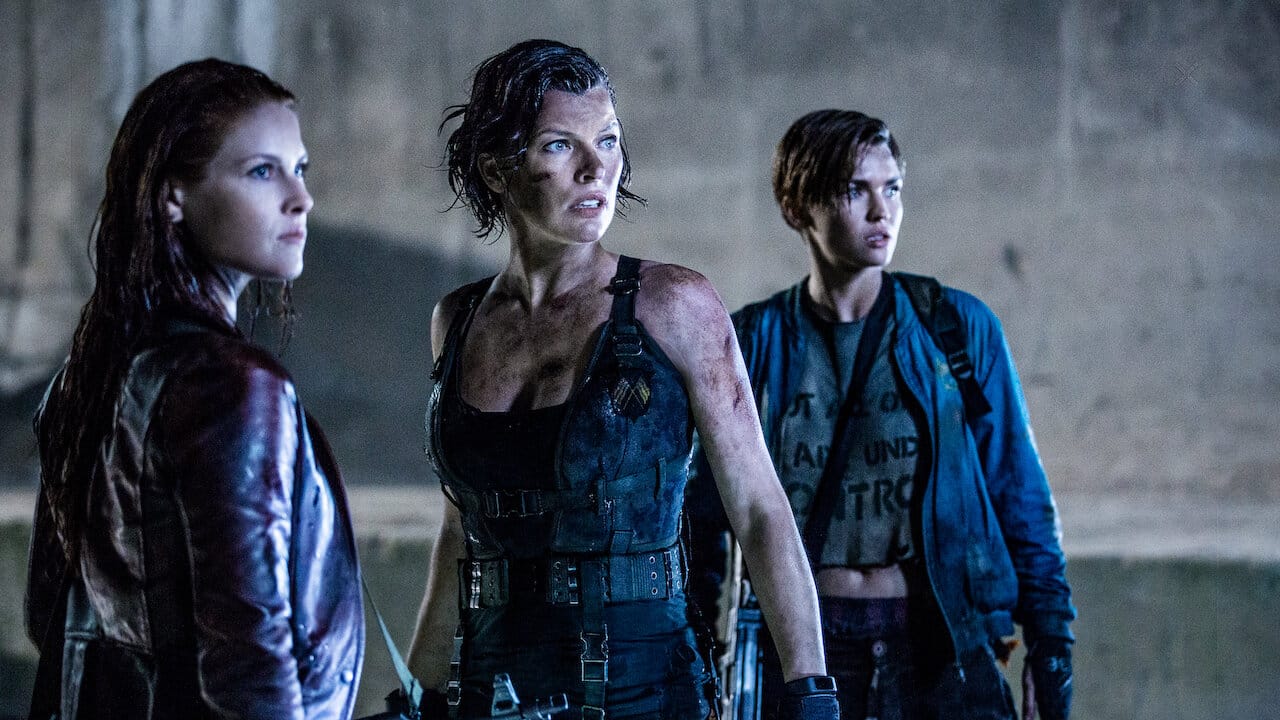 Trio no último filme de Resident Evil